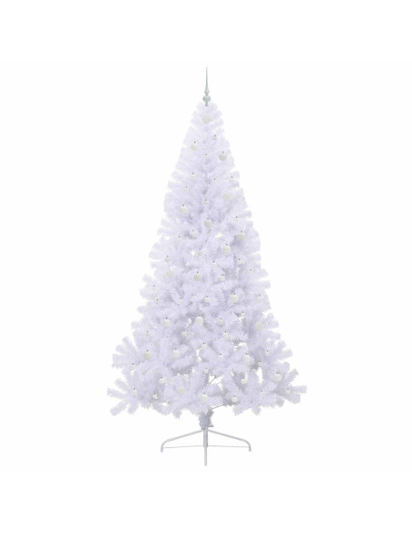 Albero di Natale artificiale Bianco 240 cm PVC e Acciaio