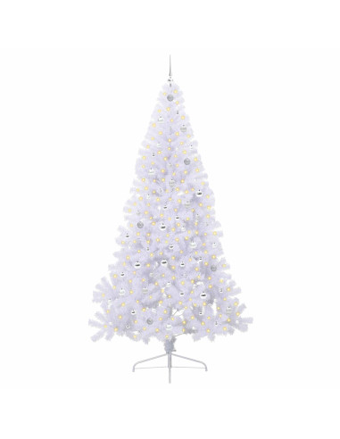 Albero di Natale artificiale Bianco 240 cm PVC e Acciaio