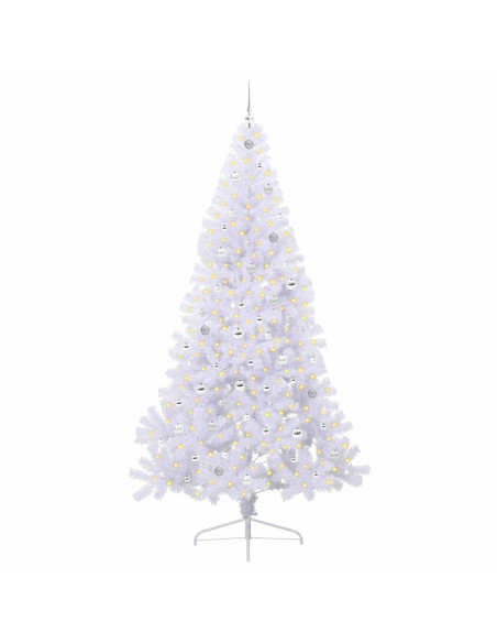 Albero di Natale artificiale Bianco 240 cm PVC e Acciaio