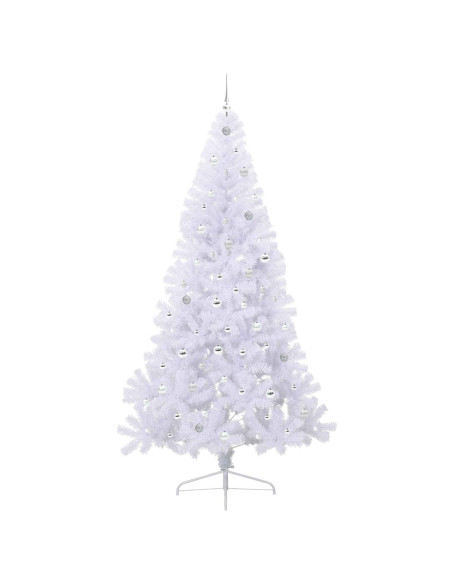 Albero di Natale artificiale Bianco 240 cm PVC e Acciaio
