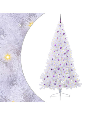 Albero di Natale artificiale Bianco 240 cm PVC e Acciaio