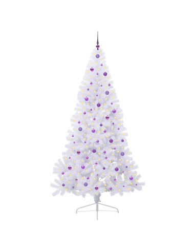 Albero di Natale artificiale Bianco 240 cm PVC e Acciaio