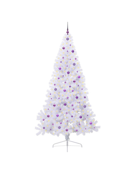 Albero di Natale artificiale Bianco 240 cm PVC e Acciaio