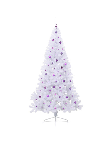Albero di Natale artificiale Bianco 240 cm PVC e Acciaio