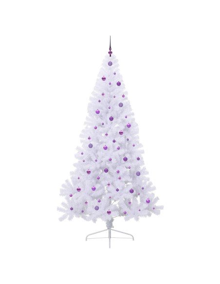 Albero di Natale artificiale Bianco 240 cm PVC e Acciaio