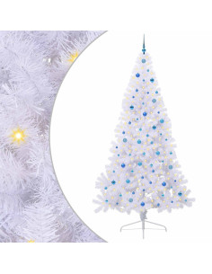 Albero di Natale artificiale Bianco 240 cm PVC e Acciaio 2