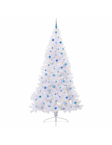 Albero di Natale artificiale Bianco 240 cm PVC e Acciaio