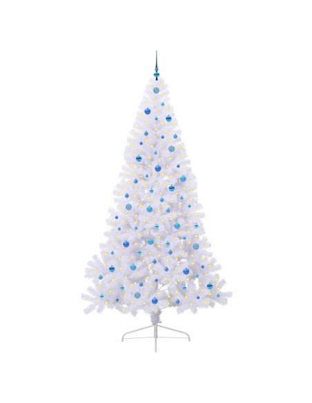 Albero di Natale artificiale Bianco 240 cm PVC e Acciaio