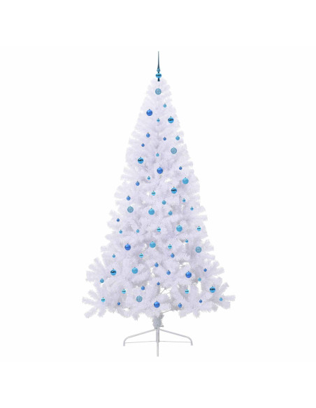 Albero di Natale artificiale Bianco 240 cm PVC e Acciaio