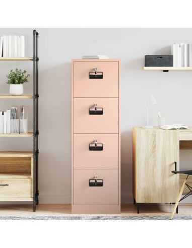 Armadio per File con cassetto 2 pcs Rosa 44 x 50 x 106.5 cm