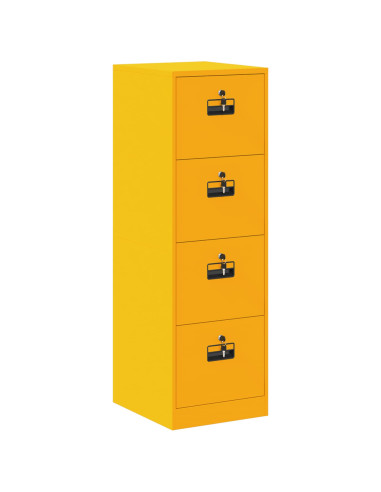 Armadio per File 2 pcs Giallo senape 44 x 50 x 106.5 cm