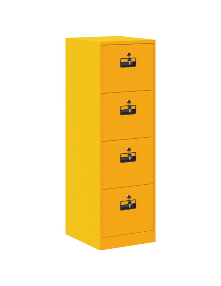 Armadio per File 2 pcs Giallo senape 44 x 50 x 106.5 cm