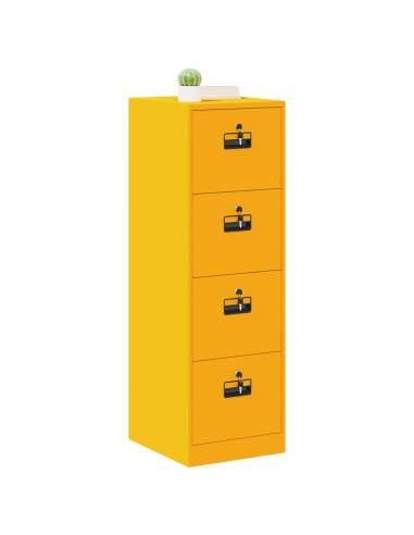 Armadio per File 2 pcs Giallo senape 44 x 50 x 106.5 cm