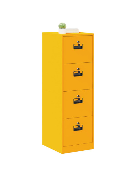 Armadio per File 2 pcs Giallo senape 44 x 50 x 106.5 cm