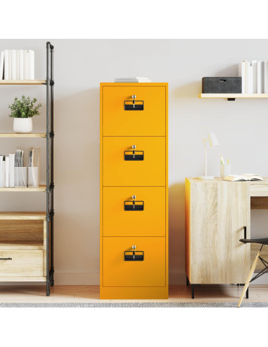 Armadio per File 2 pcs Giallo senape 44 x 50 x 106.5 cm