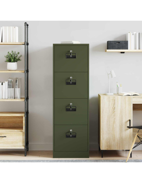 Armadio per File 2 pcs Verde oliva 44 x 50 x 106.5 cm