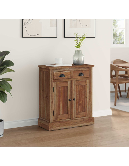 Armadio con porta Naturale 65 x 30 x 75 cm Legno di teak solido