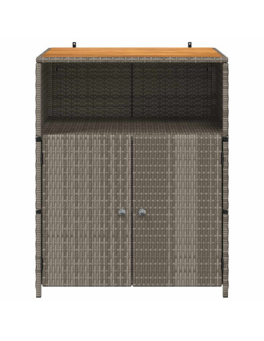 Armadietto Grigio 70 x 50 x 87 cm Poliestere e Rattan Roly