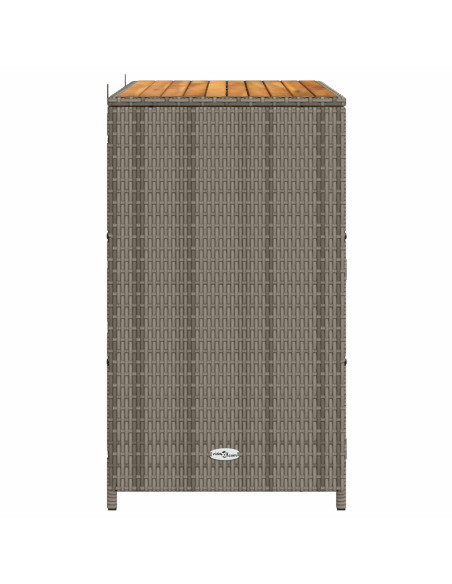 Armadietto Grigio 70 x 50 x 87 cm Poliestere e Rattan Roly