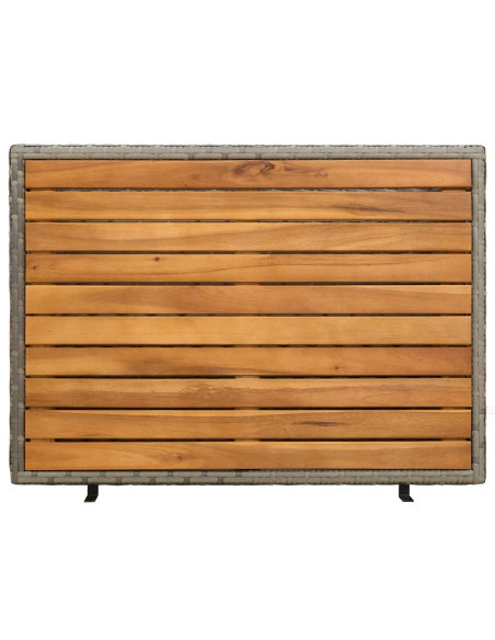 Armadietto Grigio 70 x 50 x 87 cm Poliestere e Rattan Roly