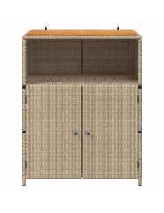 Armadietto Beige 70 x 50 x 87 cm Poliestere e Rattan Roly 2