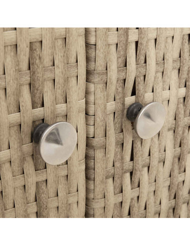 Armadietto Beige 70 x 50 x 87 cm Poliestere e Rattan Roly