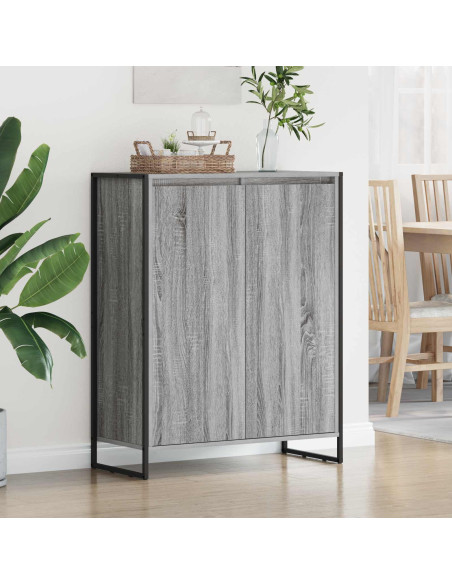 Mobile per scarpe con porta Grigio Sonoma 79 x 36 x 100 cm