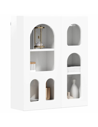 Armadio pensile con lo scaffale Bianco Lucido 59 x 20 x 71.5 cm