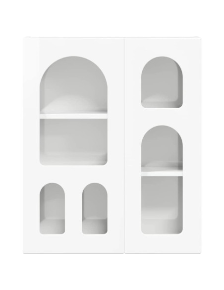 Armadio pensile con lo scaffale Bianco Lucido 59 x 20 x 71.5 cm