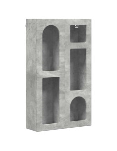 Armadio pensile con lo scaffale Grigio cemento 59 x 20 x 100 cm 2