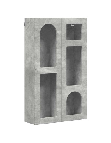 Armadio pensile con lo scaffale Grigio cemento 59 x 20 x 100 cm