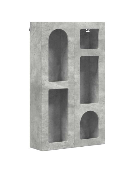 Armadio pensile con lo scaffale Grigio cemento 59 x 20 x 100 cm