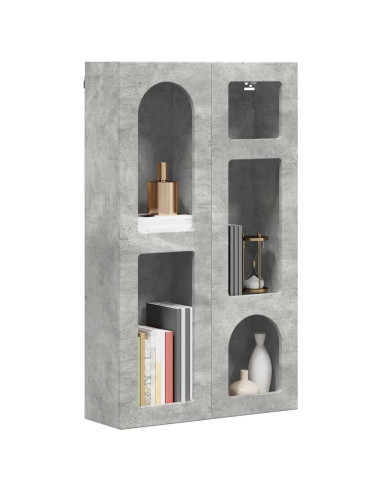 Armadio pensile con lo scaffale Grigio cemento 59 x 20 x 100 cm