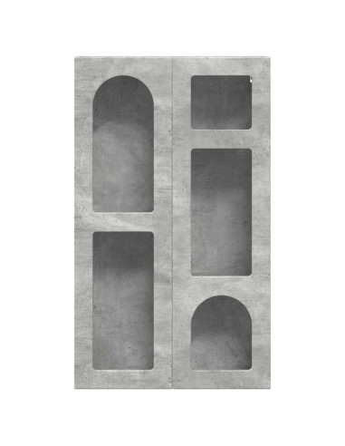 Armadio pensile con lo scaffale Grigio cemento 59 x 20 x 100 cm