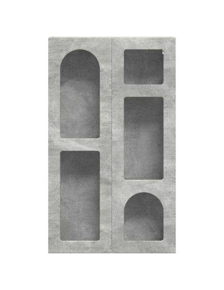 Armadio pensile con lo scaffale Grigio cemento 59 x 20 x 100 cm