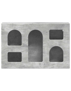 Armadio pensile con lo scaffale Grigio cemento 60 x 20 x 40 cm 2