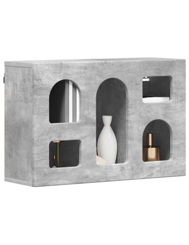 Armadio pensile con lo scaffale Grigio cemento 60 x 20 x 40 cm