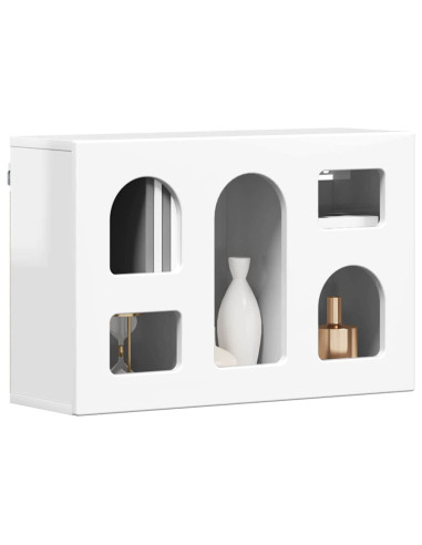 Armadio pensile Bianco Lucido 60 x 20 x 40 cm Legno multistrato