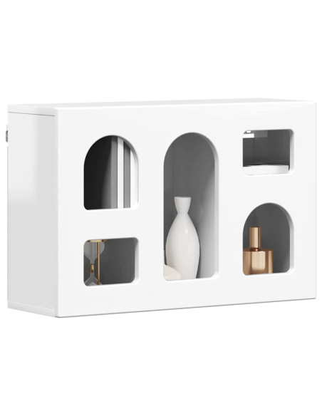 Armadio pensile Bianco Lucido 60 x 20 x 40 cm Legno multistrato