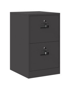 Armadio per File con cassetto Nero 44 x 50 x 106.5 cm 2