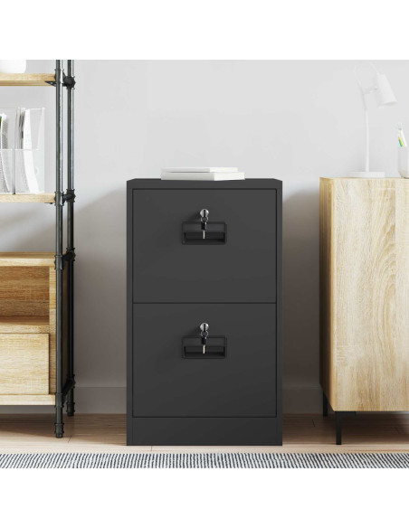 Armadio per File con cassetto Nero 44 x 50 x 106.5 cm