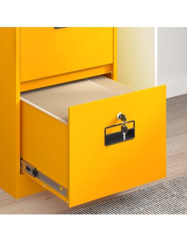 Armadio per File con cassetto Giallo senape 44 x 50 x 106.5 cm