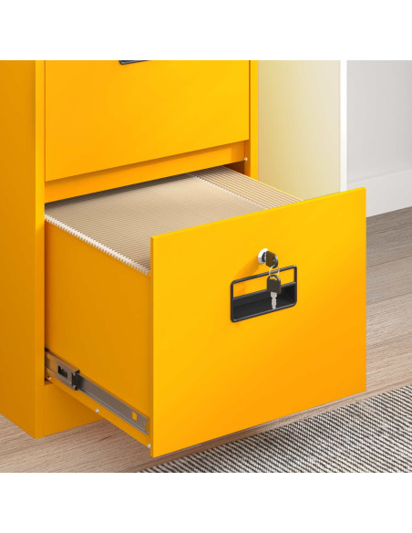Armadio per File con cassetto Giallo senape 44 x 50 x 106.5 cm