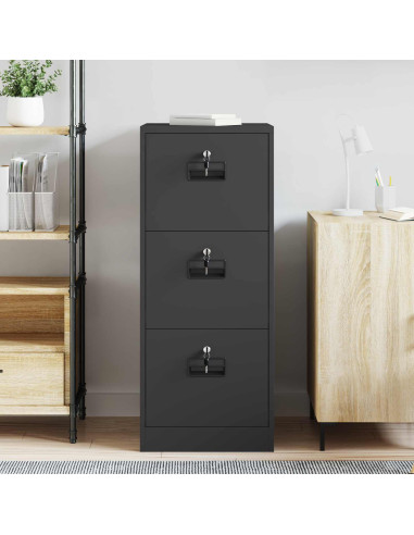 Armadio per File con cassetto Nero 44 x 50 x 106.5 cm