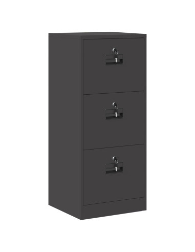 Armadio per File con cassetto Nero 44 x 50 x 106.5 cm