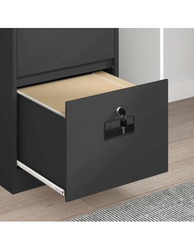 Armadio per File con cassetto Nero 44 x 50 x 106.5 cm