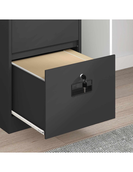 Armadio per File con cassetto Nero 44 x 50 x 106.5 cm
