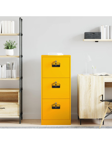 Armadio per File con cassetto Giallo senape 44 x 50 x 106.5 cm