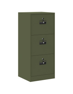 Armadio per File con cassetto Verde oliva 44 x 50 x 106.5 cm 2