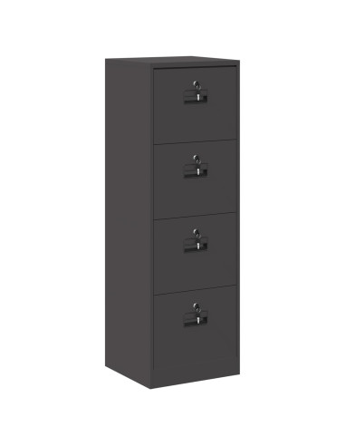 Armadio per File con cassetto Nero 44 x 50 x 106.5 cm